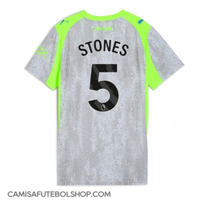 Camisa de time de futebol Manchester City John Stones #5 Replicas 3º Equipamento Feminina 2025-26 Manga Curta Camisa de time de futebol Manchester City John Stones #5 Replicas 3º Equipamento Feminina 2025-26 Manga Curta